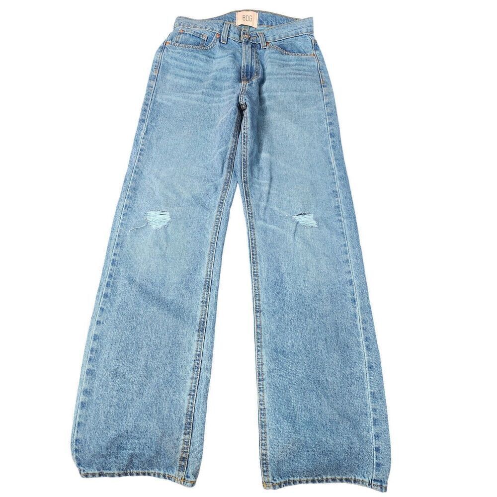 Urban outfitters BDG Cowboy Jeans  26 Turquoise Blue‎ High-Waisted Distressed